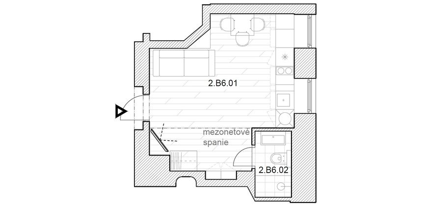 Na predaj atypický 1 izbový byt v centre mesta